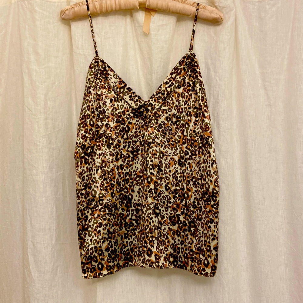 Silk Wilfred leopard print tank.